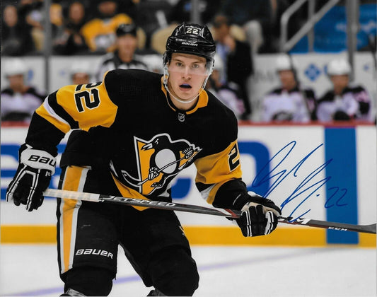 Autographed Pittsburgh Penguins Sam Poulin 8x10 Photo #3 Original
