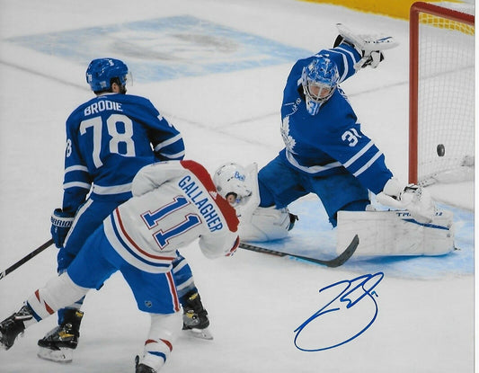 Photo 8x10 autographiée par Brendan Gallagher des Canadiens de Montréal #3 Original