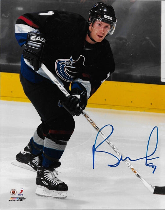 Autographed Vancouver Canucks Brendan Morrison 8x10 Photo #2 Original