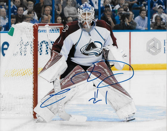 Autographed Colorado Avalanche Semyon Varlamov Goalie 8x10 Photo #2 Original