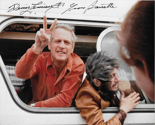 Tir frappé autographié par Yvon Barrette et Denis Lemieux, Charlestown Chiefs, 8x10 Photo4