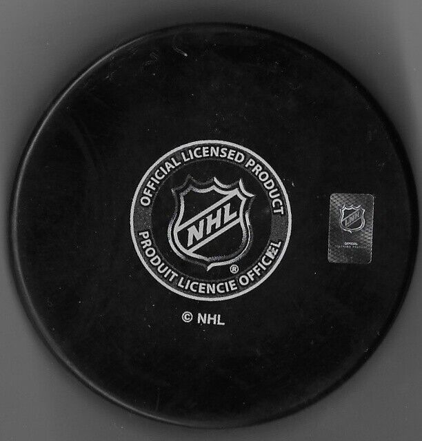 Autographed Montreal Canadiens Andre Racicot Puck Inscribed 93 Cup