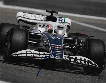 Photo 8x10 autographiée de Formule 1 Alpha Tauri Pierre Gasly #3 2022 Original