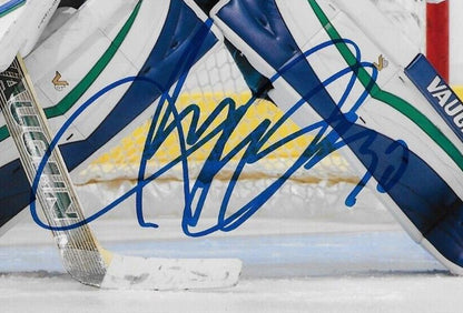 Auto. Vancouver Canucks Ryan Miller 8x10 Ph. #8 Original with JSA Authentication
