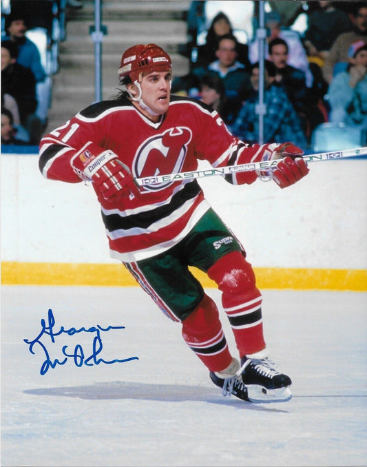 Autographed New Jersey Devils George McPhee 8x10 Photo Original