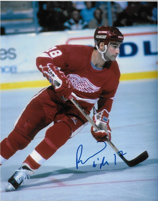 Autographed Detroit Red Wings Basil Mcrae 8x10 Photo Original