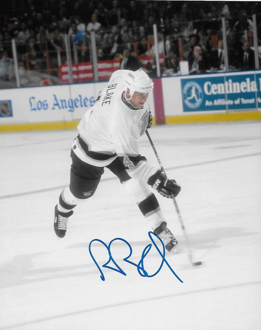 Autographed Los Angeles Kings Hall of Famer Rob Blake 8x10 Photo Original
