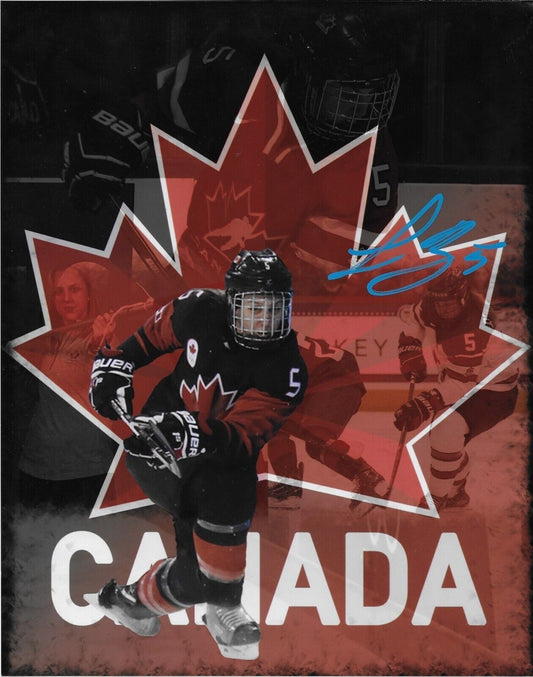 Auto Lauriane Rougeau Team Canada  Olympics Womens Hockey 8x10 Photo #4 Original