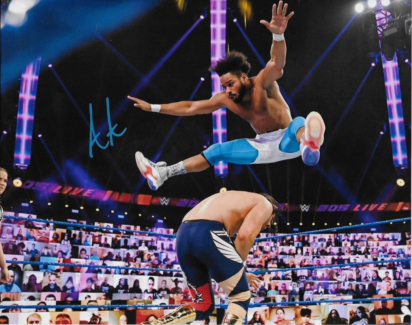 Photo autographiée de catch Ashante Thee Adonis signée WWE NXT 8x10 originale