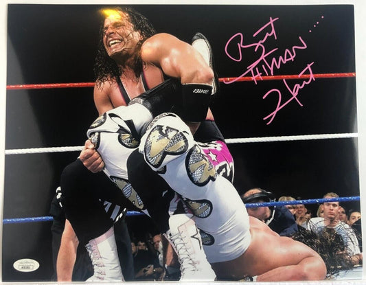 Autographed  Bret Hart signed 11x14 with JSA cert on metallic paper 3
