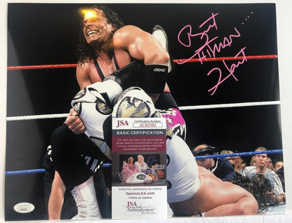 Autographed  Bret Hart signed 11x14 with JSA cert on metallic paper 3