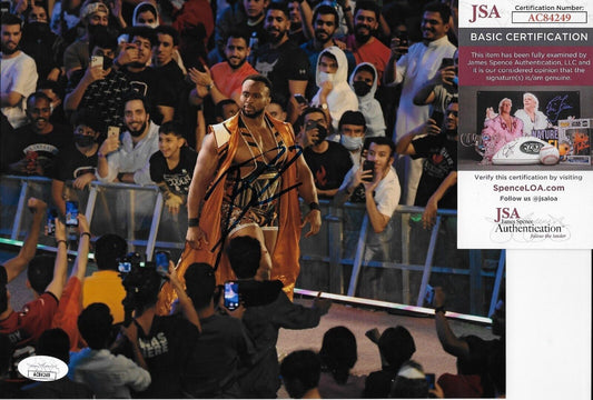 Photo autographiée de catch Big E WWE 8x10 #3 Original avec authentification JSA