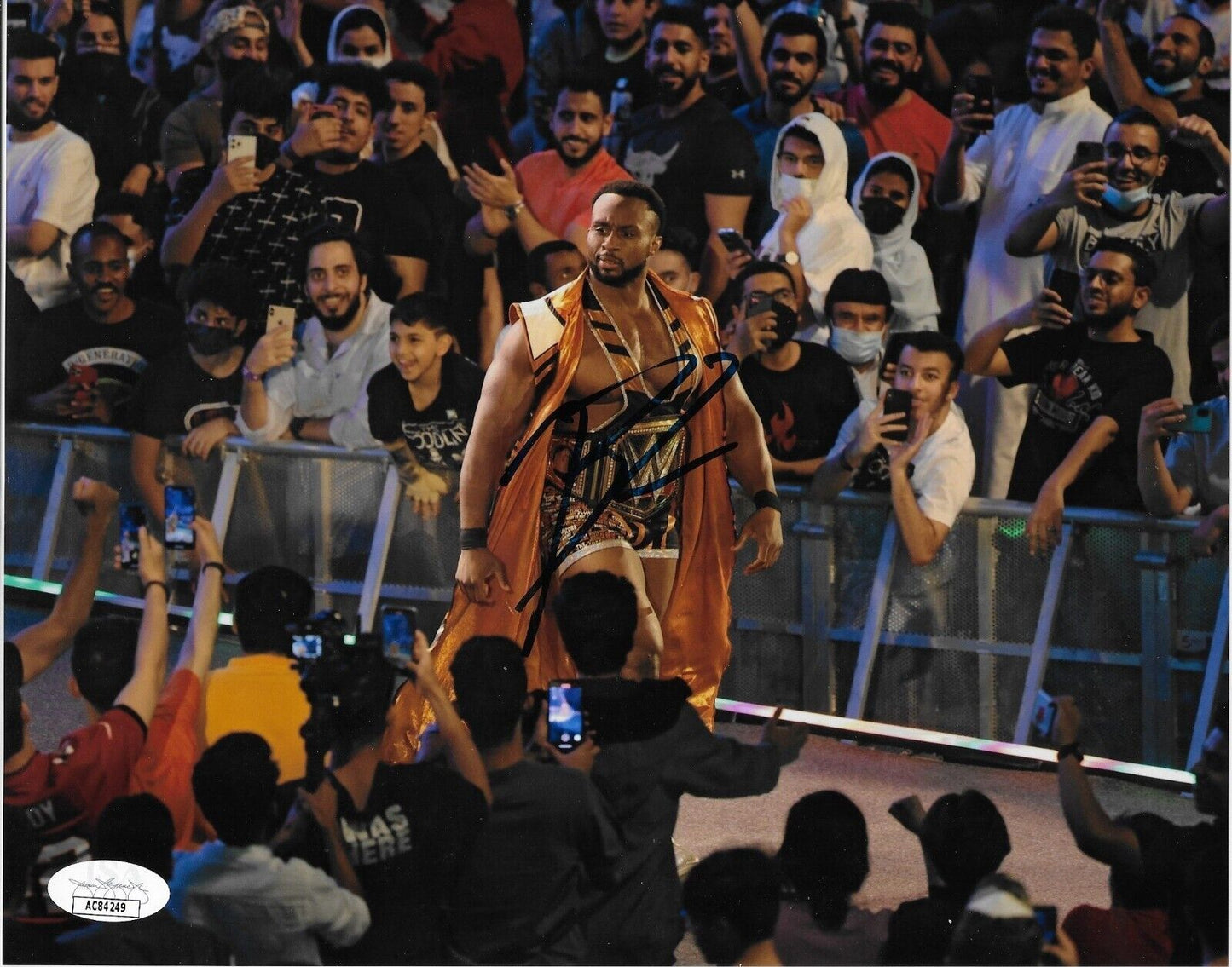 Photo autographiée de catch Big E WWE 8x10 #3 Original avec authentification JSA