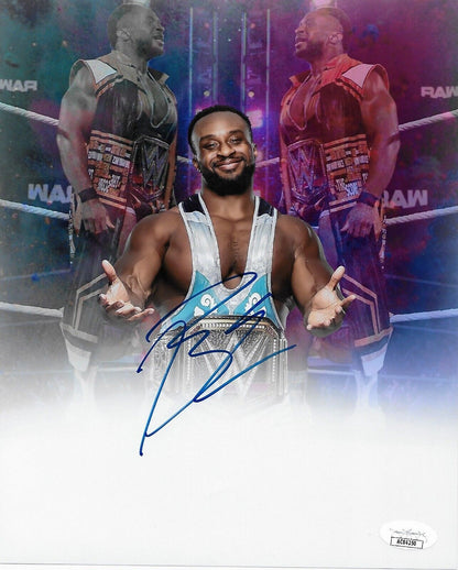Photo autographiée de catch Big E WWE 8x10 #6 Original avec authentification JSA
