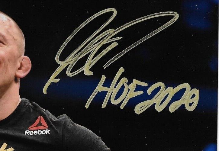 Autographed UFC Hall of Famer Georges St Pierre 8x10 Photo Original with JSA