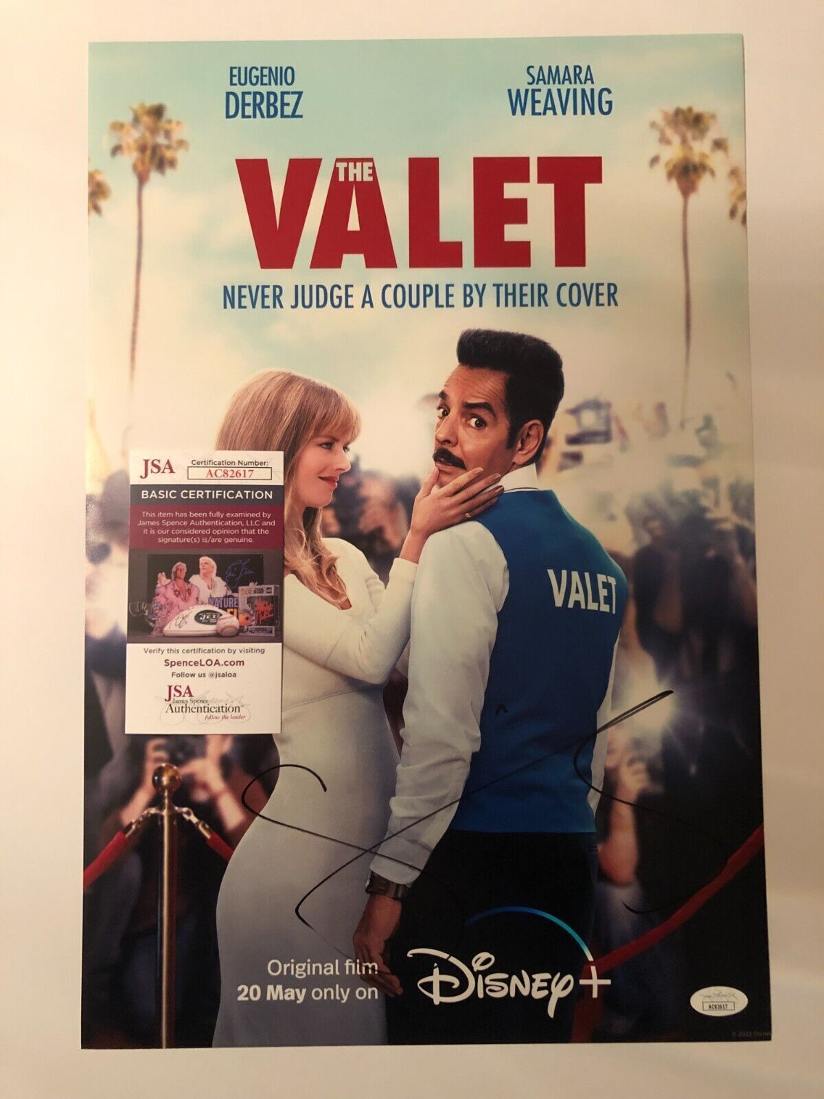 Autographed The Valet 12x18 photo signed by  Samara Weaving JSA cert