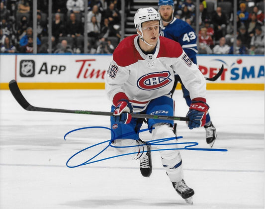 Autographed Montreal Canadiens Jesse Ylonen 8x10 Photo #2 Original