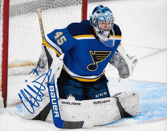 Photo autographiée de Colten Ellis Springfield des Blues de St. Louis, format 8 x 10, n° 2, originale
