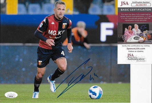 Auto. Domenico Criscito Genoa CFC Toronto FC 8x10 Photo #2 w JSA Authentication