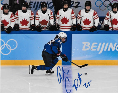 Autographed Alex Carpenter Team USA Womens Hockey Olympics 8x10 Photo 3 Original