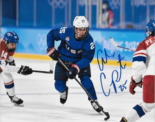 Autographed Alex Carpenter Team USA Womens Hockey Olympics 8x10 Photo 5 Original