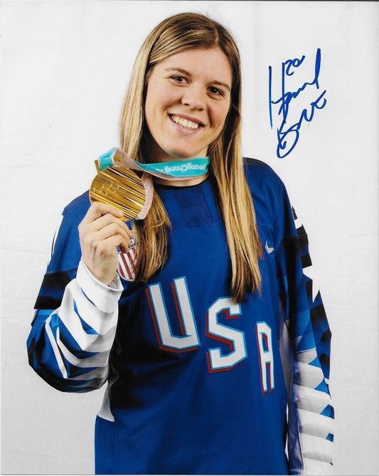 Autographed Hannah Brandt Team USA Womens Hockey Olympics 8x10 Photo Original