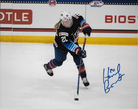 Autographed Hannah Brandt Team USA Womens Hockey Olympics 8x10 Photo #2 Original