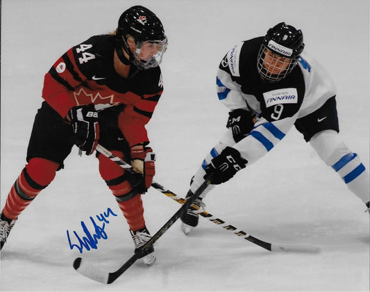 Autographed Sarah Potomak Team Canada Womens Hockey Olympics 8x10 Ph #2 Original