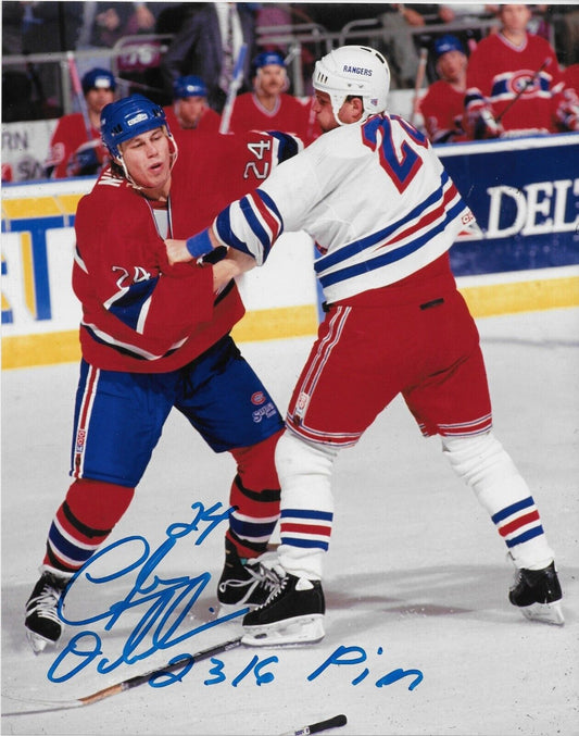 Autographed Montreal Canadiens Lyle Odelein 8x10 Photo with Inscription 2316 PIM