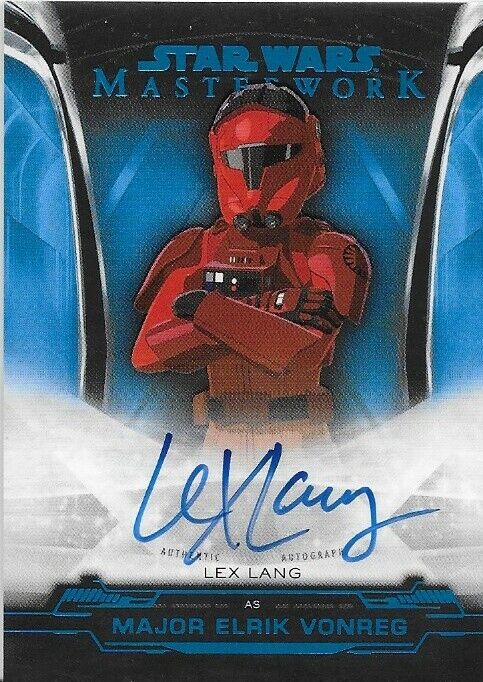 Autographed Star Wars Masterworks signed Lex Lang as Major Elrik Vonreg 21/99