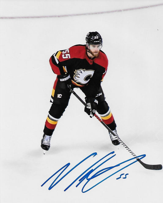 Autographed Calgary Flames Noah Hanifin 8x10 Photo #2 Original