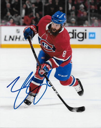 Photo autographiée des Canadiens de Montréal par Jordie Benn 8x10