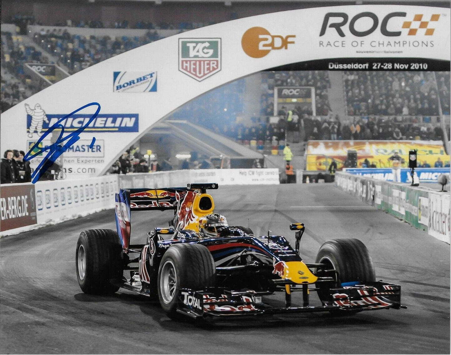 Photo 8x10 autographiée du pilote de Formule 1 Red Bull David Coulthard #3 Original