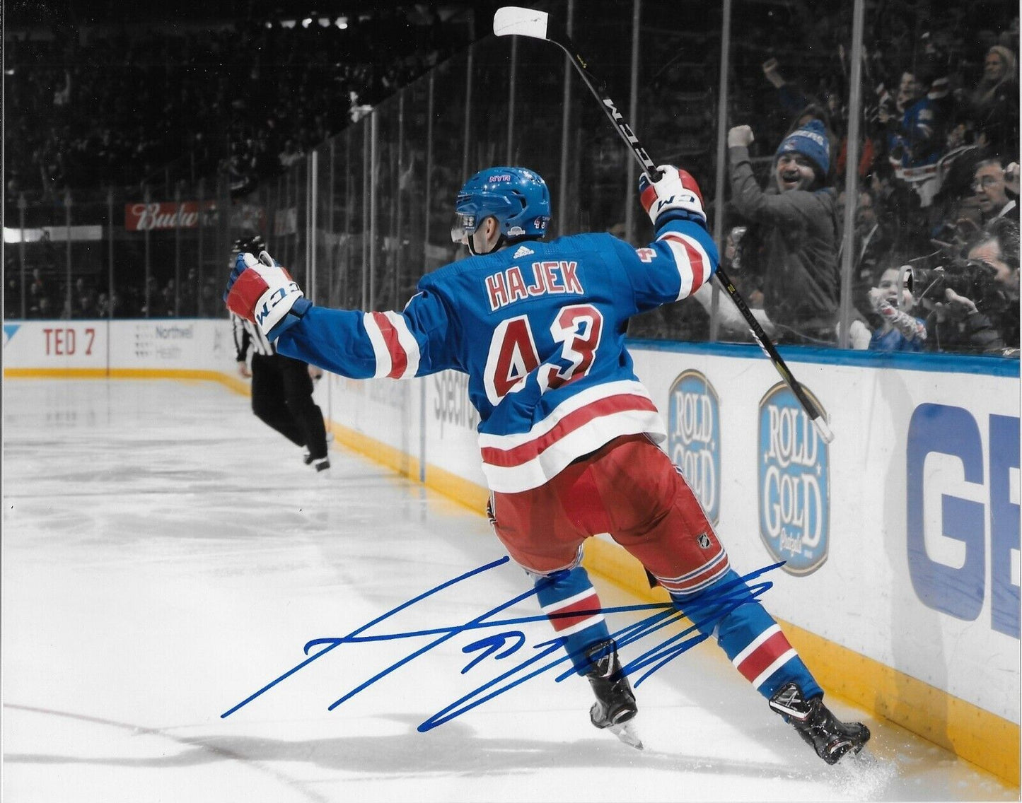 Autographed New York Rangers Libor Hajek 8x10 Photo #2 Original