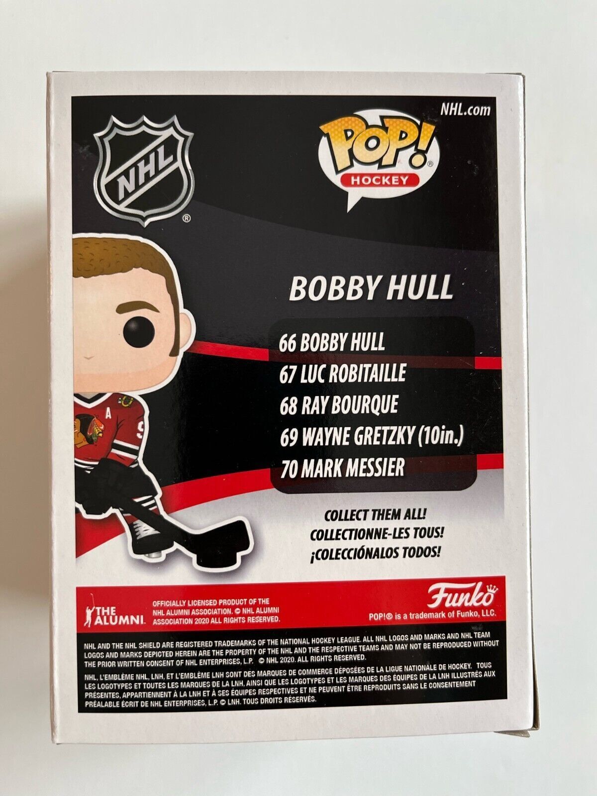 Autographed Chicago Blackhawks Signed Bobby Hull Funko pop w/inscription COA 2