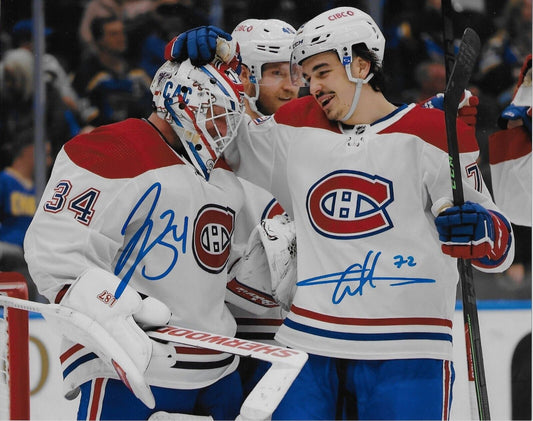 Signed Arber Xhekaj Jake Allen Montreal Canadiens 8x10 Photo Private Signing