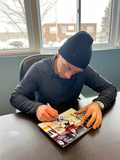Photo 8x10 signée Arber Xhekaj par Jake Allen des Canadiens de Montréal, dédicace privée