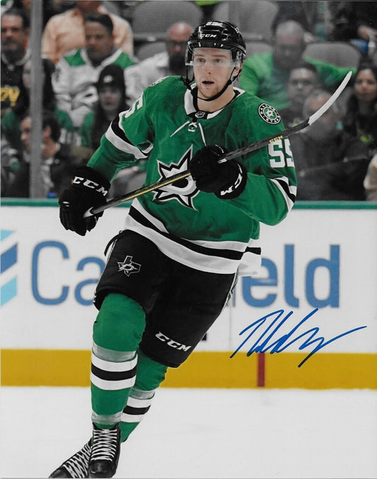 Photo 8x10 autographiée par Thomas Harley des Dallas Stars #4
