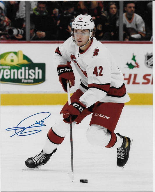 Autographed Carolina Hurricanes Maxime Lajoie 8x10 Photo #2 Original