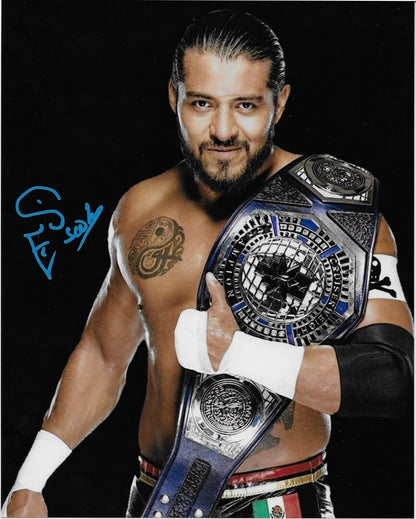 Autographed Wrestling Santos Escobar Signed WWE Smack Down 8x10 Photo  #2