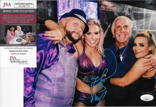 Photo autographiée de Michael Hayes, lutteur de la WWE, 8x10, 2 avec authentification JSA