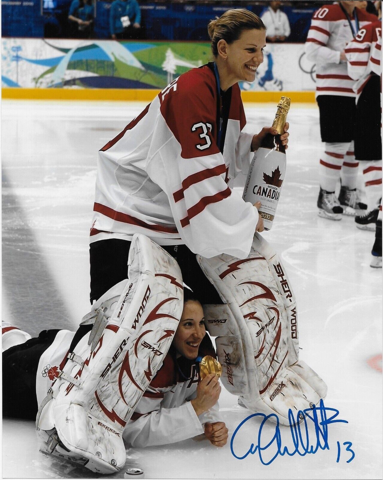 Autographed Caroline Ouellette Team Canada Womens Hockey Olympics 8x10 Photo #2