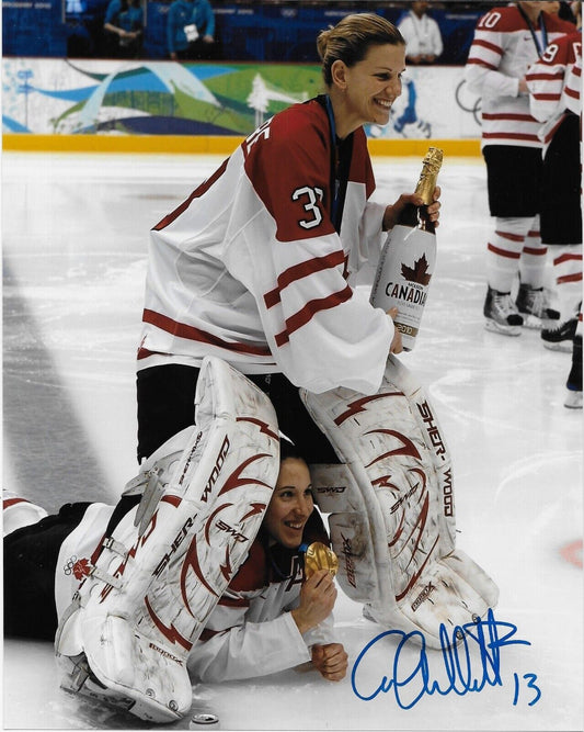 Autographed Caroline Ouellette Team Canada Womens Hockey Olympics 8x10 Photo #2