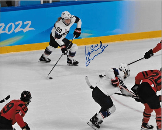 Autographed Hannah Brandt Team USA Womens Hockey Olympics 8x10 Photo #4 Original