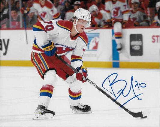 Autographed New Jersey Devils Jesper Boqvist  8x10 Photo #2 Original