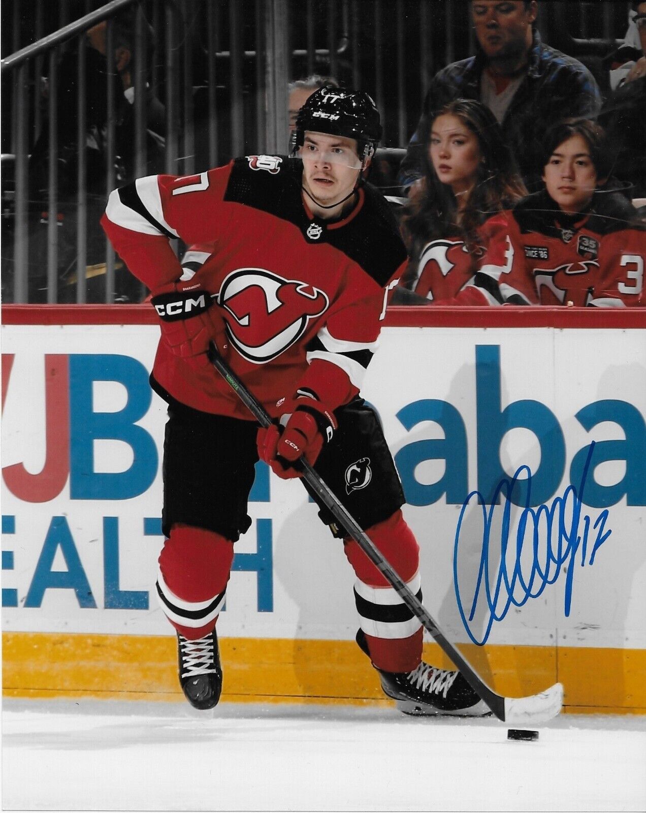 Autographed New Jersey Devils Yegor Sharangovich 8x10 Photo #2 Original