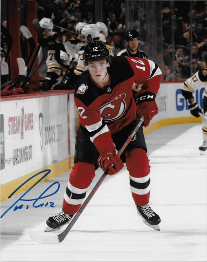 Autographed New Jersey Devils Tyce Thompson Utica Comets 8x10 Photo #3 Original
