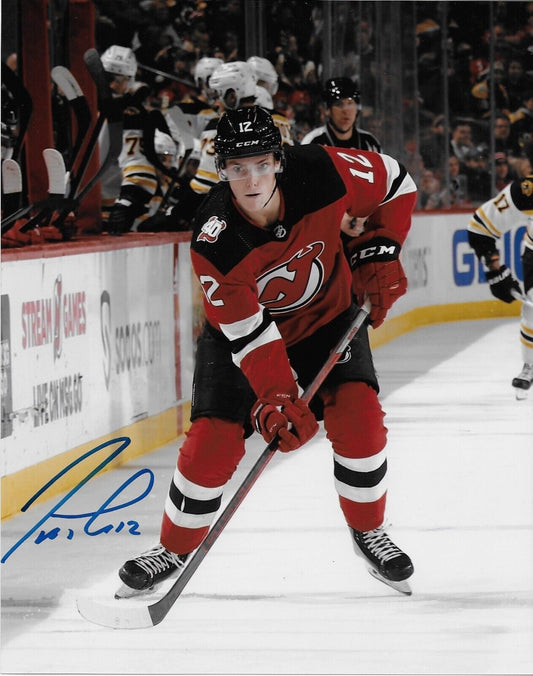 Autographed New Jersey Devils Tyce Thompson Utica Comets 8x10 Photo #3 Original