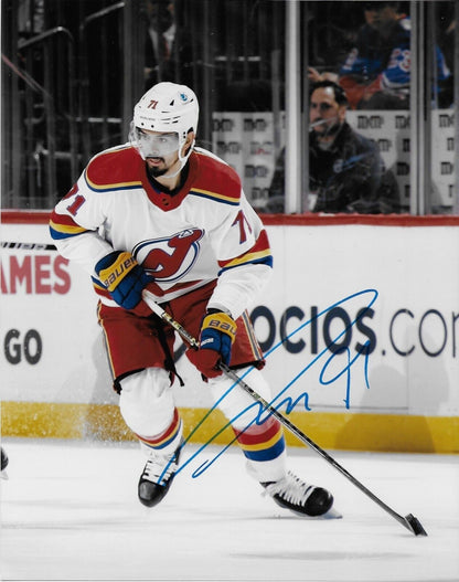 Autographed New Jersey Devils Jonas Siegenthaler 8x10 Photo Original