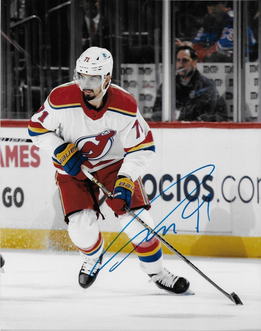 Autographed New Jersey Devils Jonas Siegenthaler 8x10 Photo Original